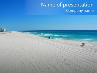 Almost Empty Beach PowerPoint Template