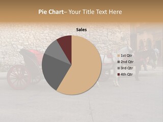 A Horse Drawn Carriage On A City Street PowerPoint Template
