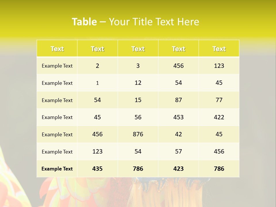 A Colorful Dragon Statue With A Yellow Background PowerPoint Template