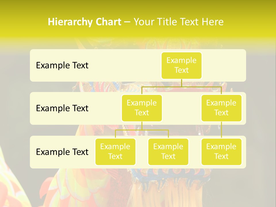 A Colorful Dragon Statue With A Yellow Background PowerPoint Template