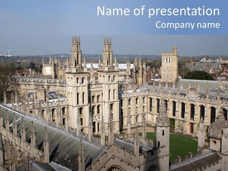 All Souls College Oxford University 2 PowerPoint Template