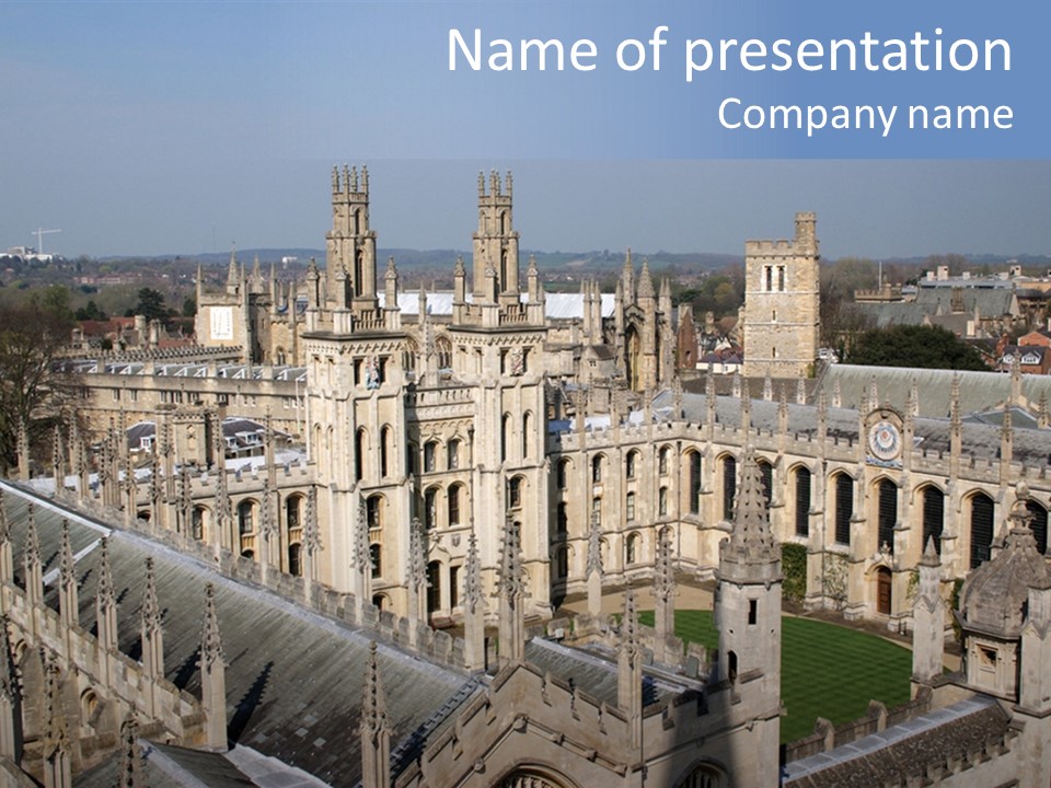 All Souls College Oxford University 2 PowerPoint Template