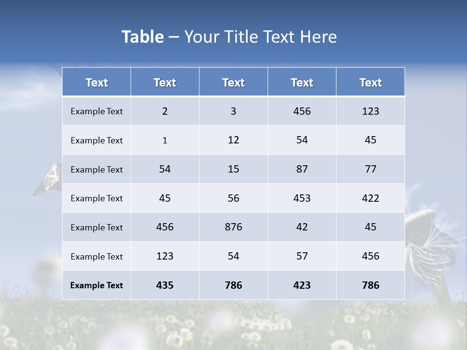 Couple Having Fun In A Meadow Full Of Dandelions PowerPoint Template
