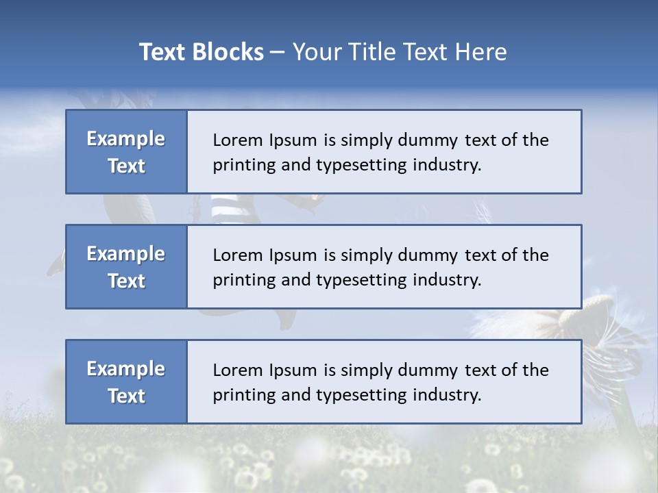 Couple Having Fun In A Meadow Full Of Dandelions PowerPoint Template