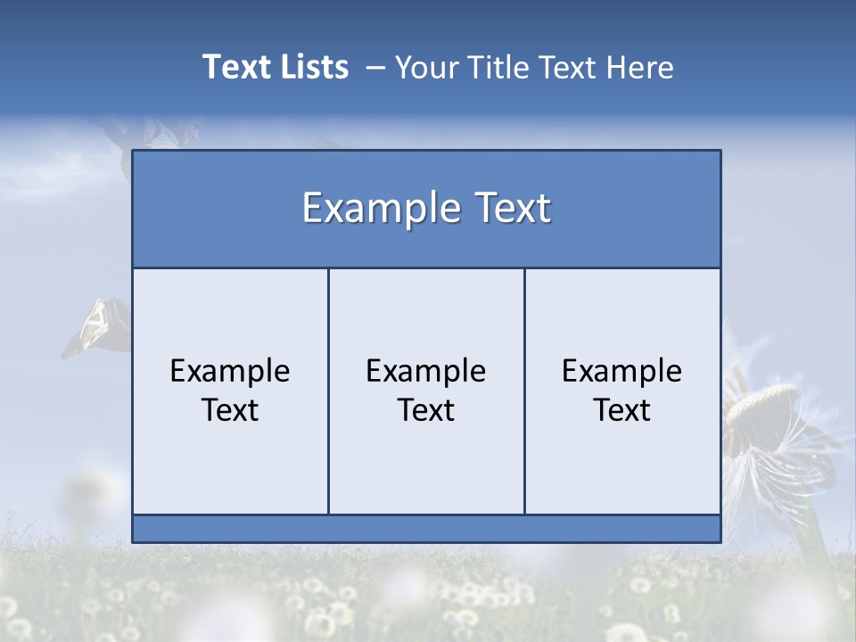 Couple Having Fun In A Meadow Full Of Dandelions PowerPoint Template