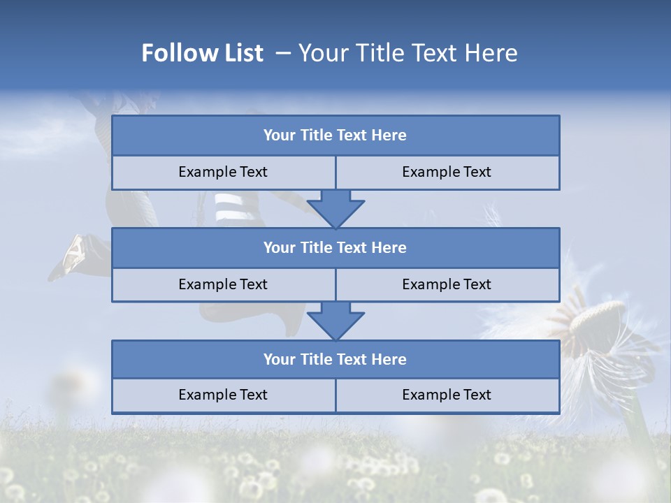 Couple Having Fun In A Meadow Full Of Dandelions PowerPoint Template