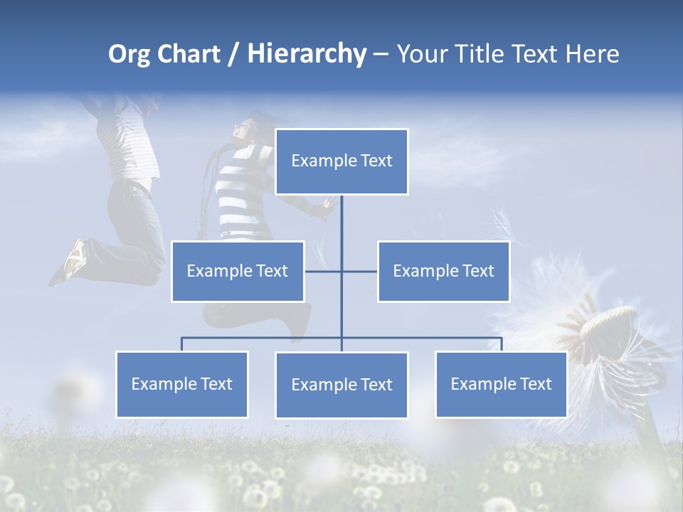 Couple Having Fun In A Meadow Full Of Dandelions PowerPoint Template