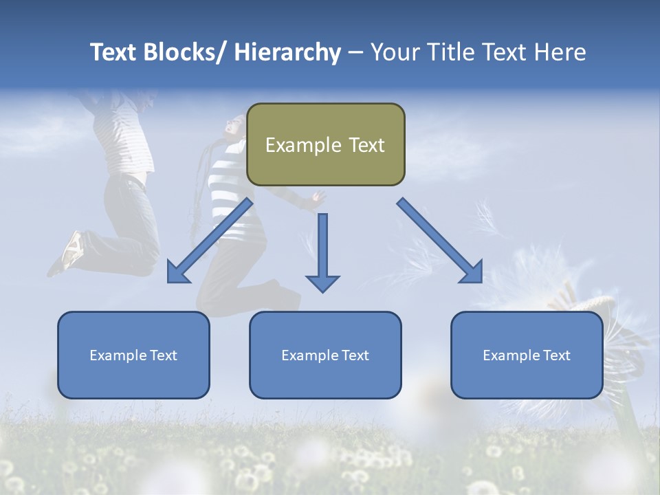 Couple Having Fun In A Meadow Full Of Dandelions PowerPoint Template