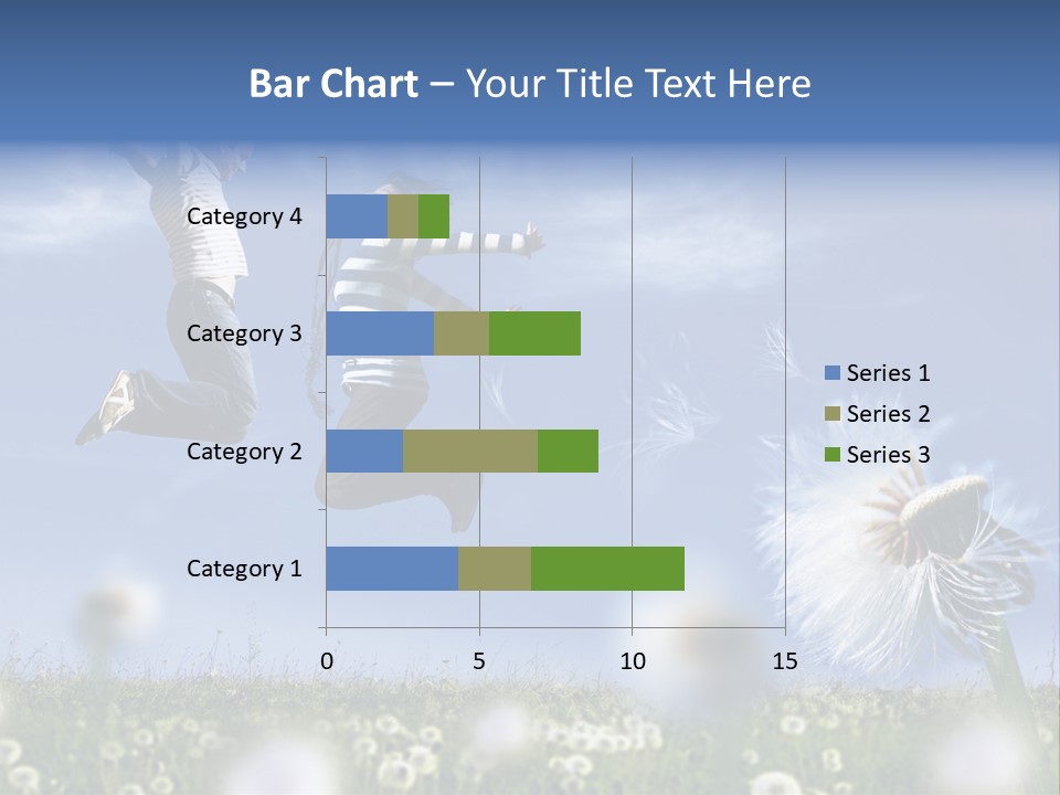 Couple Having Fun In A Meadow Full Of Dandelions PowerPoint Template