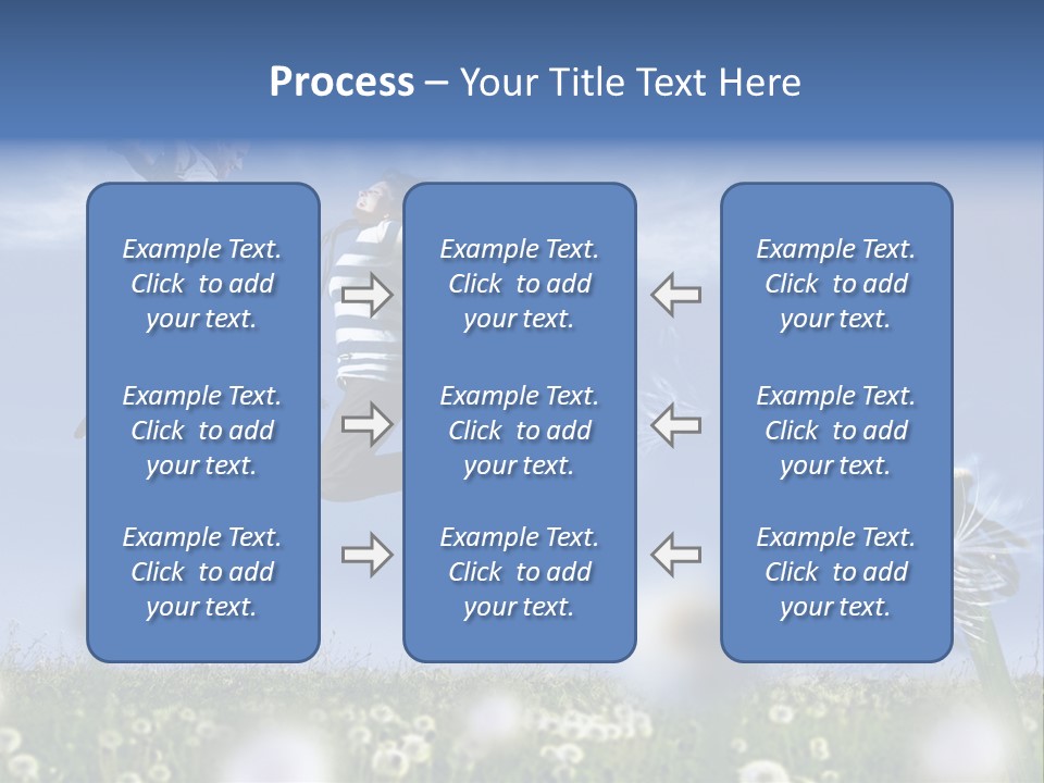 Couple Having Fun In A Meadow Full Of Dandelions PowerPoint Template