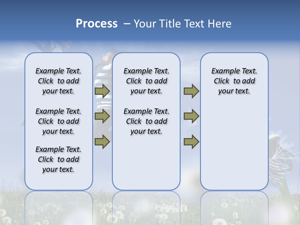 Couple Having Fun In A Meadow Full Of Dandelions PowerPoint Template