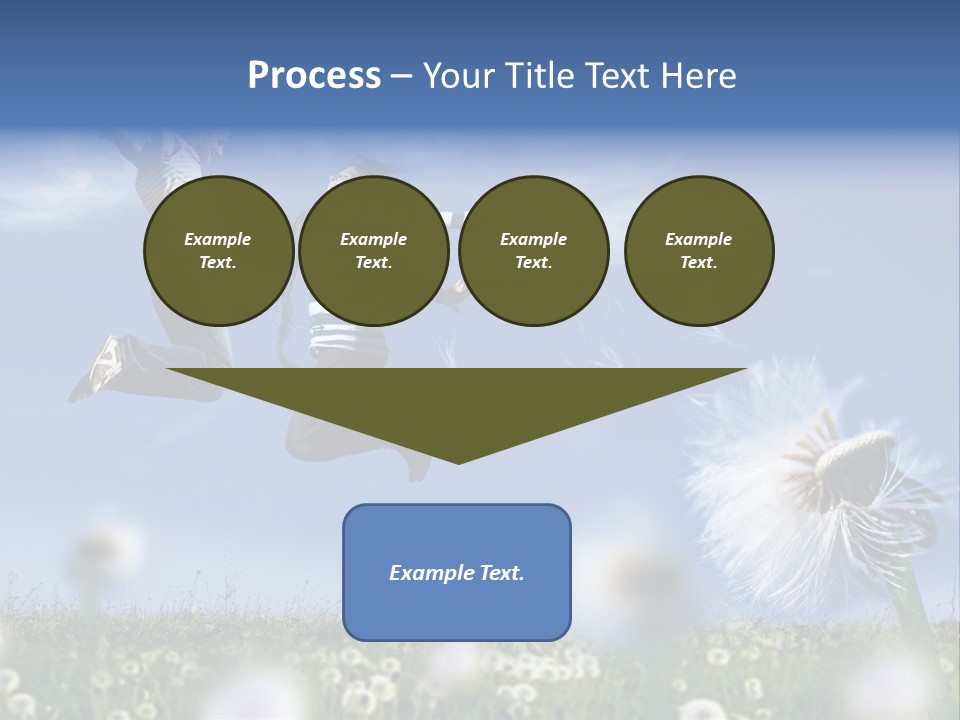 Couple Having Fun In A Meadow Full Of Dandelions PowerPoint Template