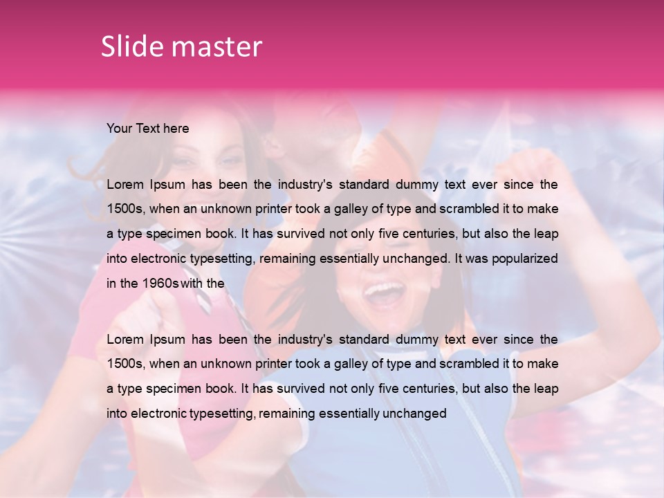 Three Friends Making Party PowerPoint Template