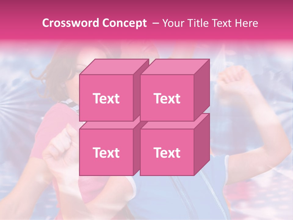 Three Friends Making Party PowerPoint Template