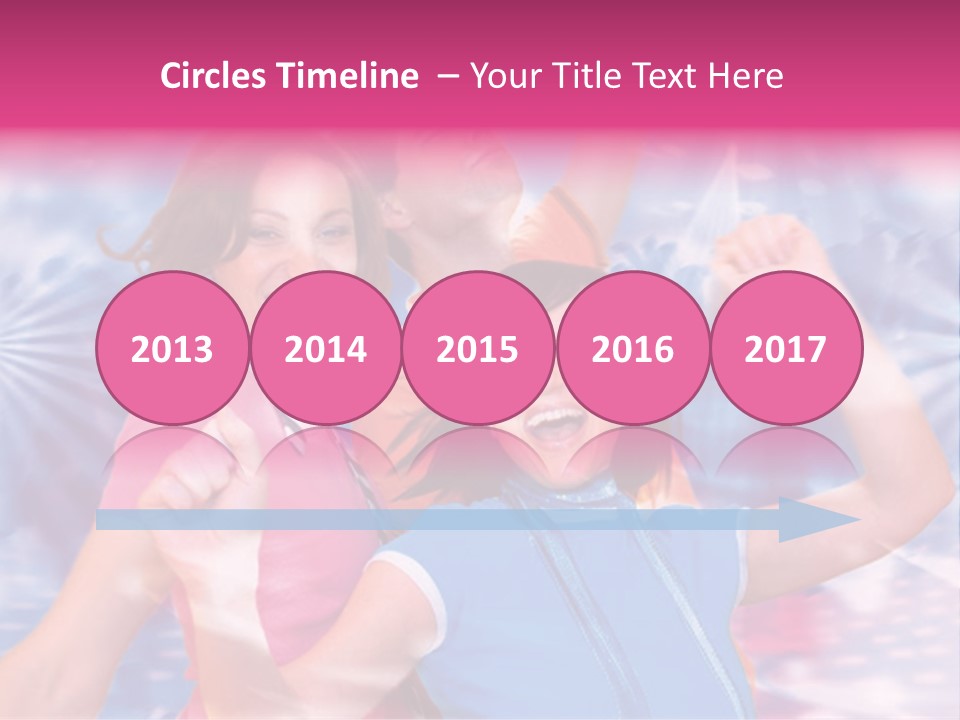 Three Friends Making Party PowerPoint Template