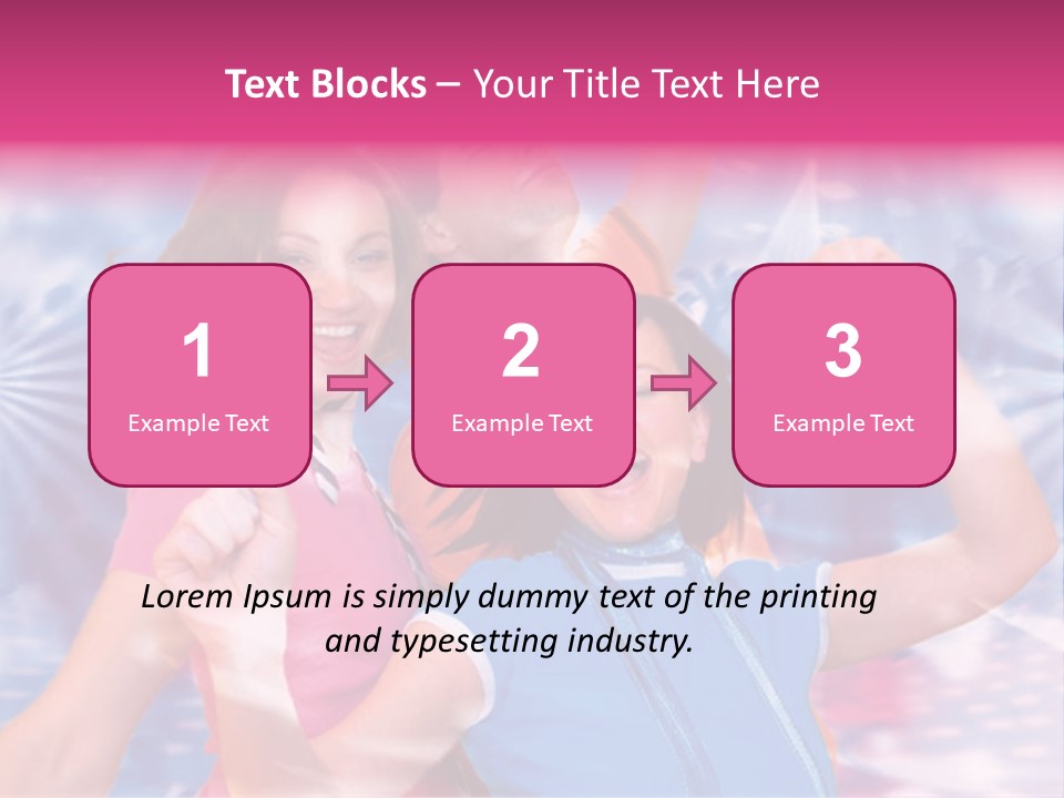 Three Friends Making Party PowerPoint Template