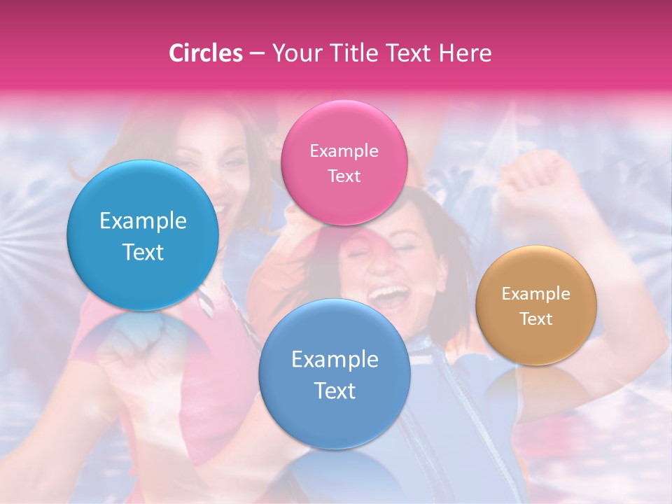 Three Friends Making Party PowerPoint Template