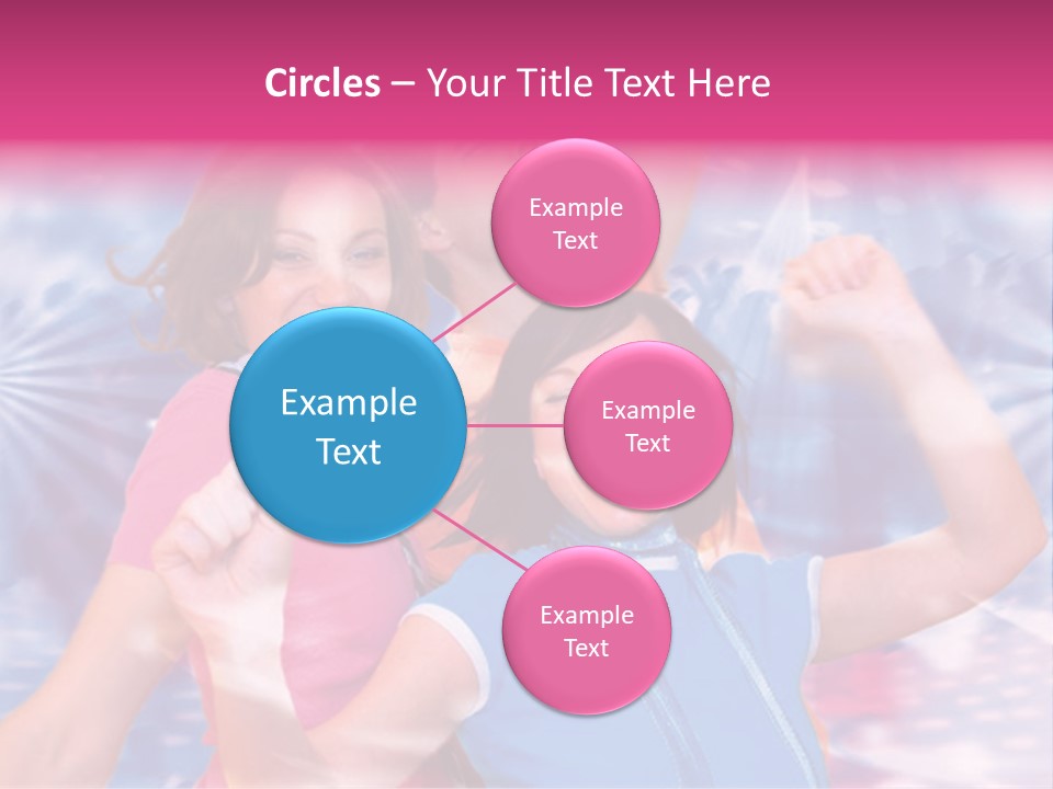 Three Friends Making Party PowerPoint Template