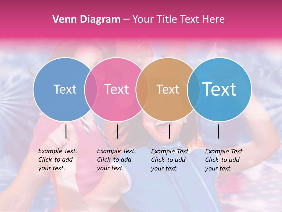 Three Friends Making Party PowerPoint Template