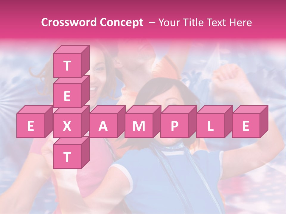 Three Friends Making Party PowerPoint Template