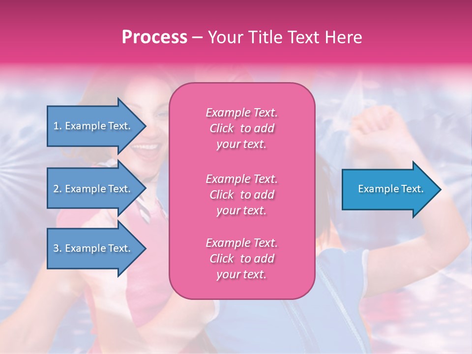 Three Friends Making Party PowerPoint Template