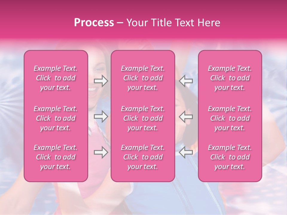 Three Friends Making Party PowerPoint Template