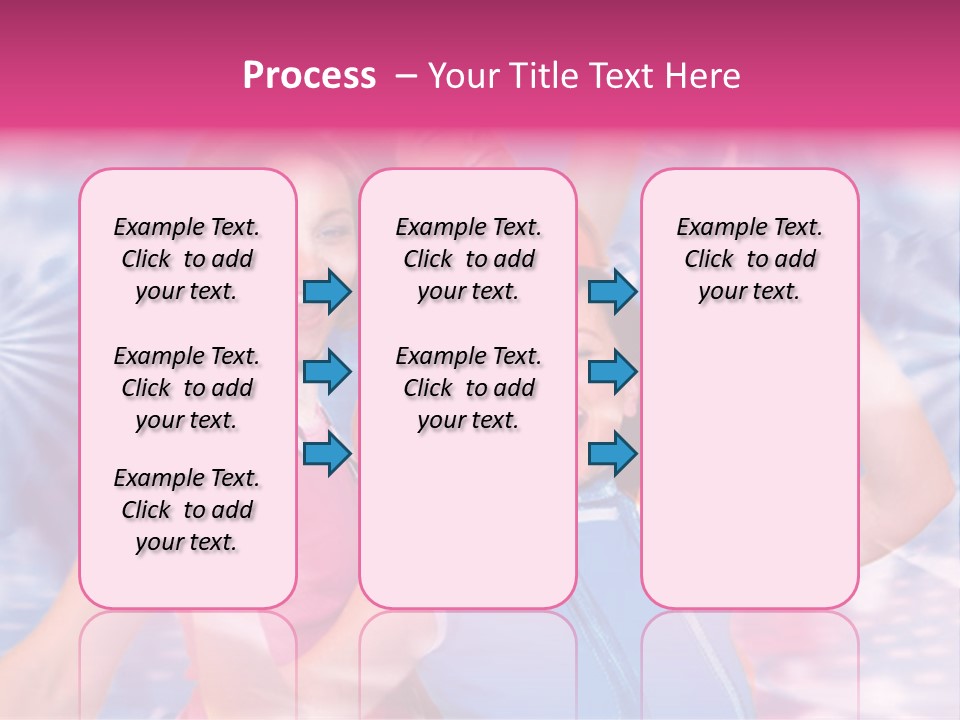 Three Friends Making Party PowerPoint Template