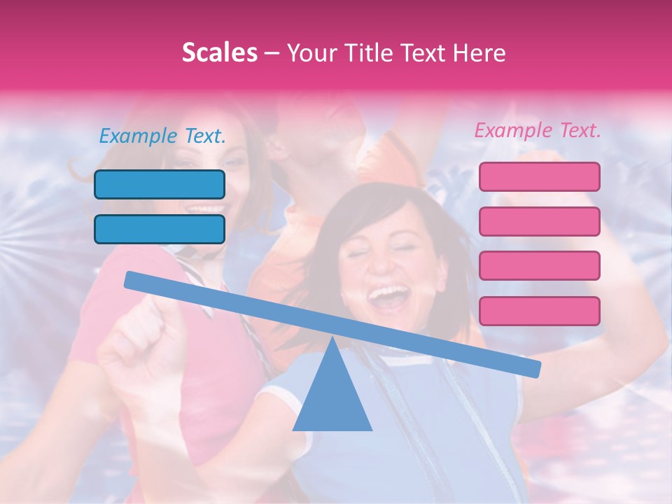 Three Friends Making Party PowerPoint Template