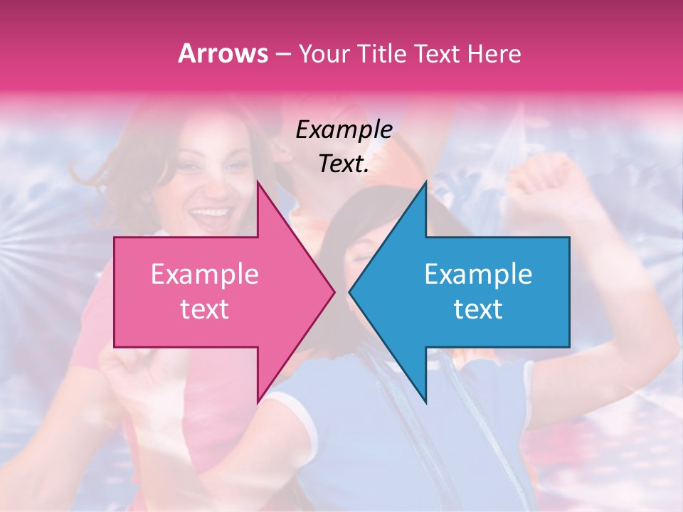 Three Friends Making Party PowerPoint Template