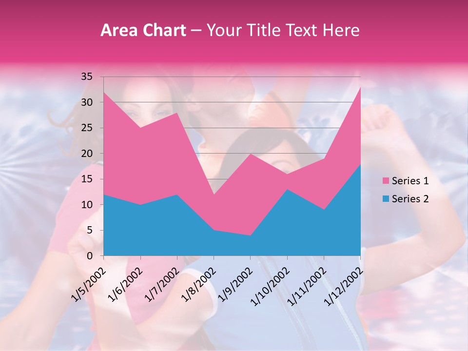 Three Friends Making Party PowerPoint Template