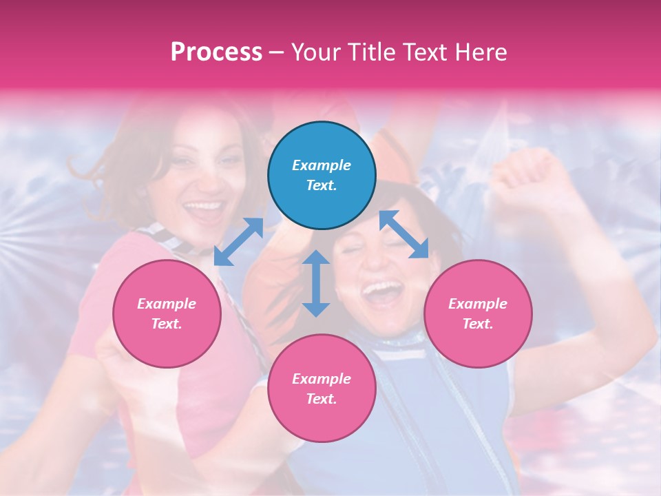 Three Friends Making Party PowerPoint Template