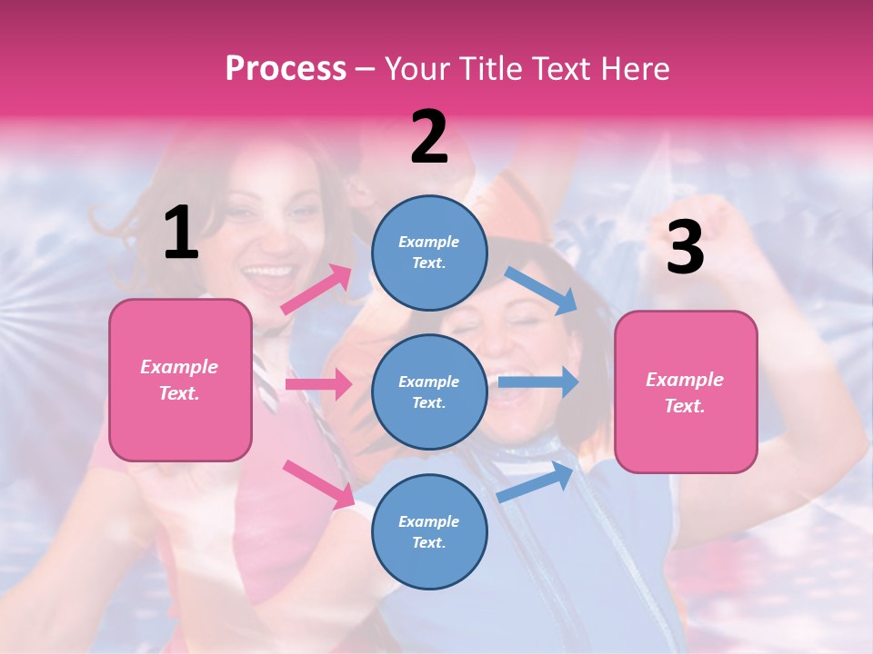 Three Friends Making Party PowerPoint Template