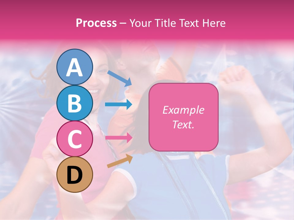 Three Friends Making Party PowerPoint Template