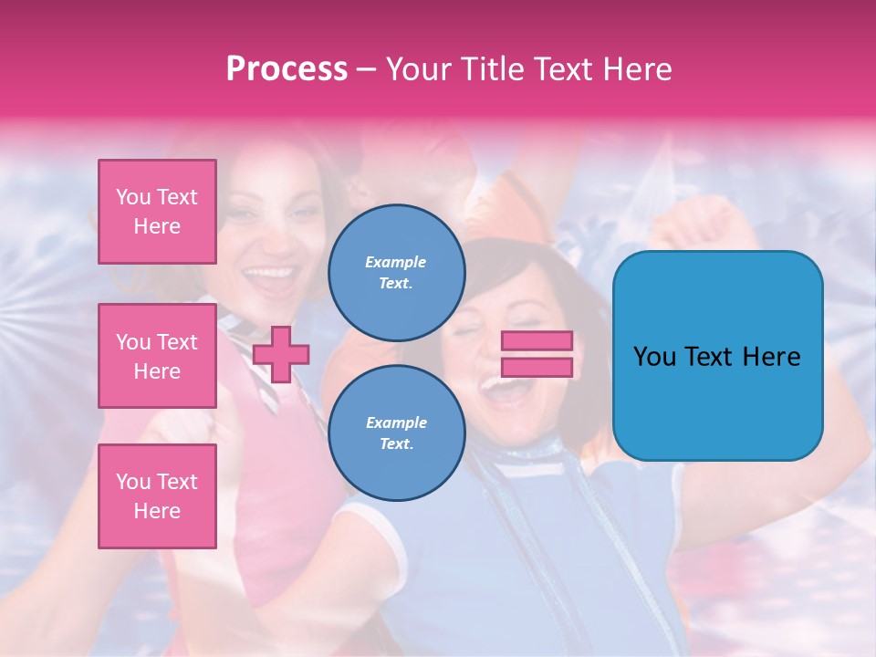 Three Friends Making Party PowerPoint Template