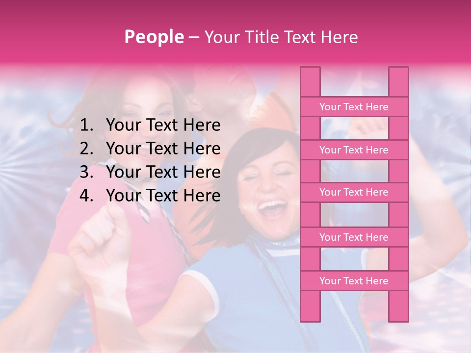 Three Friends Making Party PowerPoint Template