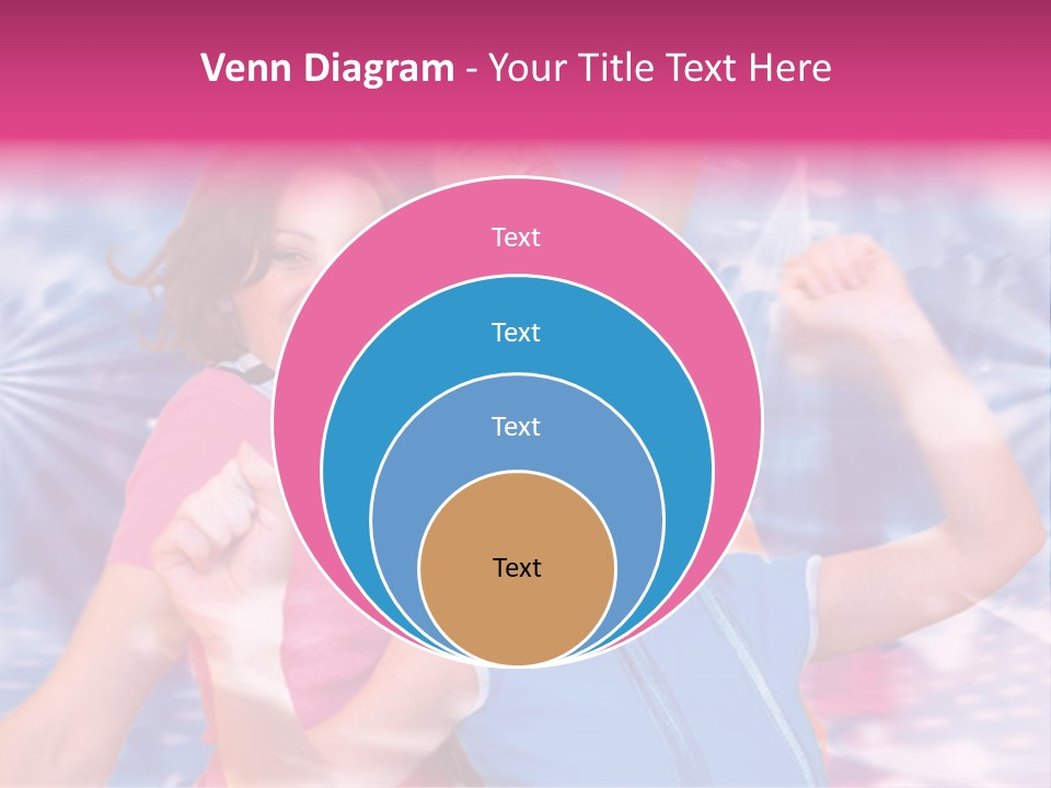 Three Friends Making Party PowerPoint Template