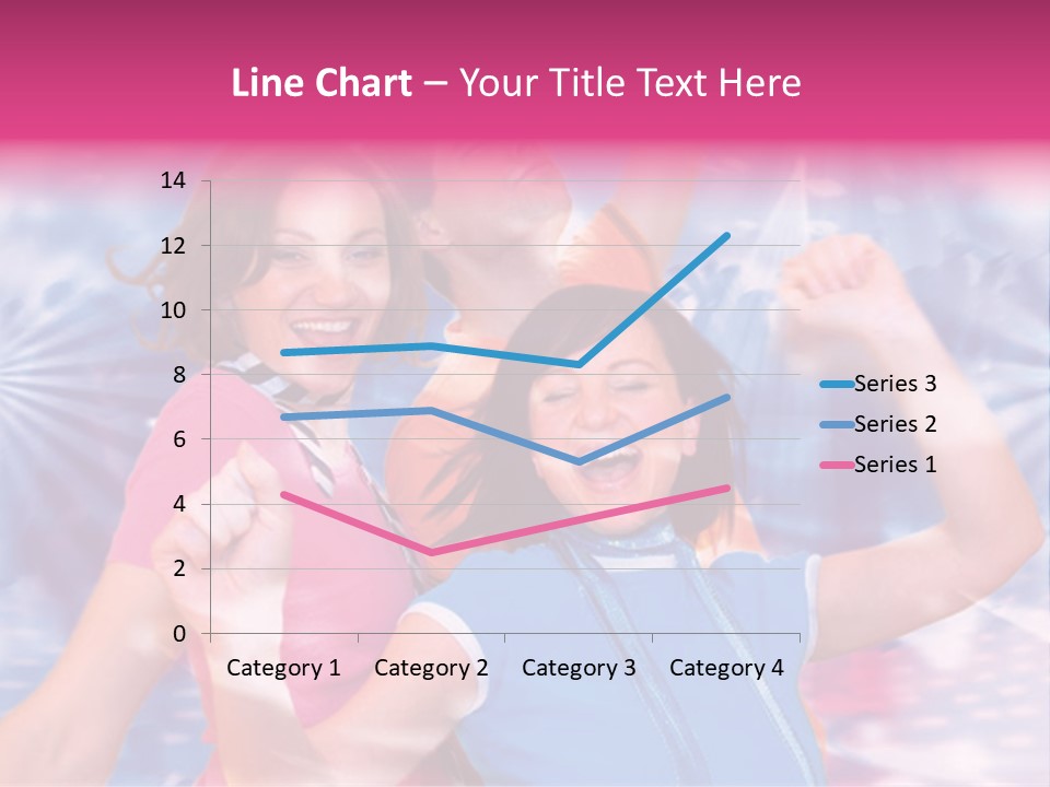 Three Friends Making Party PowerPoint Template