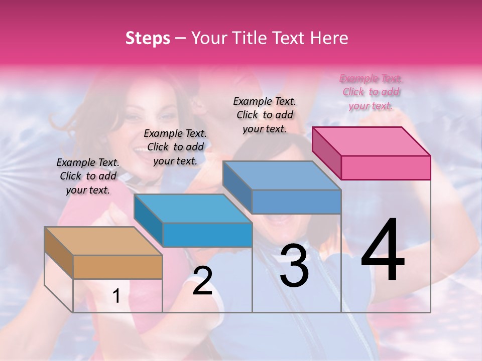 Three Friends Making Party PowerPoint Template