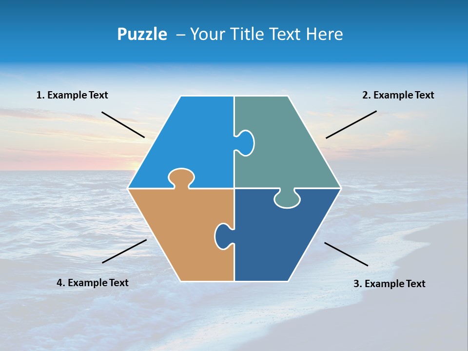 Colorful 3D Rendered Fractal Design (Abstract Background) PowerPoint Template