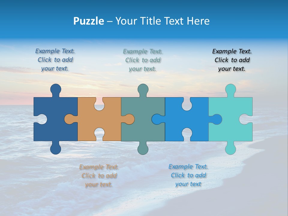 Colorful 3D Rendered Fractal Design (Abstract Background) PowerPoint Template