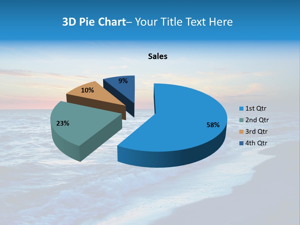 Colorful 3D Rendered Fractal Design (Abstract Background) PowerPoint Template