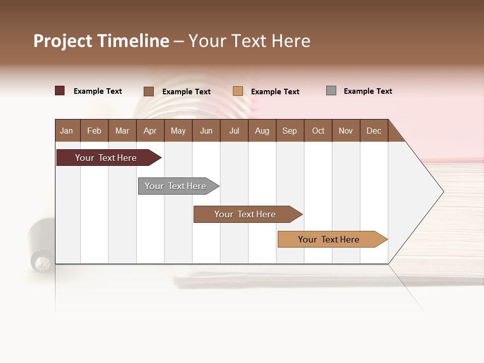 Pink Covered Metal Ring Binder Notebook And Pen PowerPoint Template