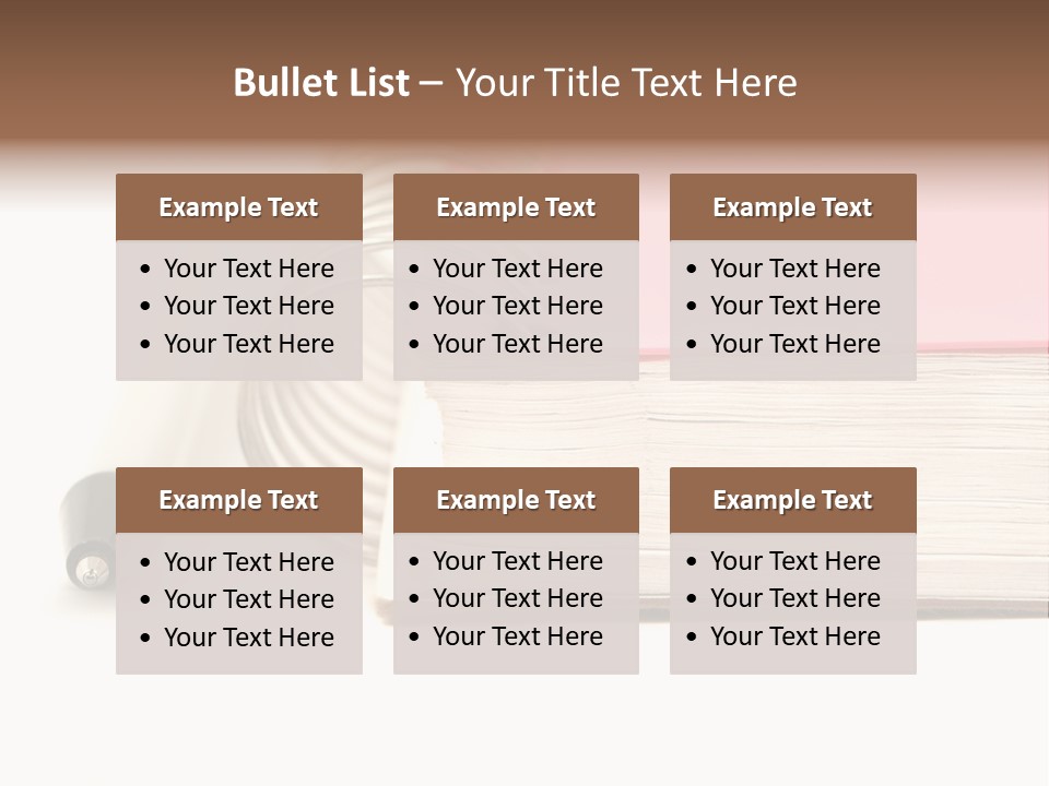 Pink Covered Metal Ring Binder Notebook And Pen PowerPoint Template