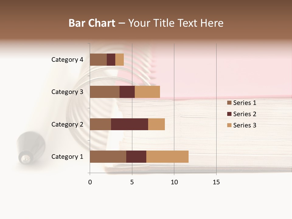 Pink Covered Metal Ring Binder Notebook And Pen PowerPoint Template