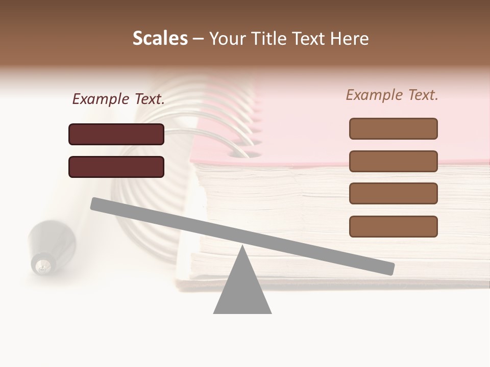 Pink Covered Metal Ring Binder Notebook And Pen PowerPoint Template