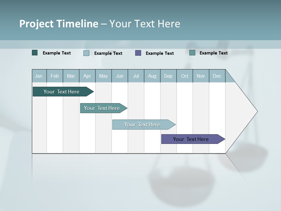 A Lady Holding A Scale With A Blind On Her Head PowerPoint Template