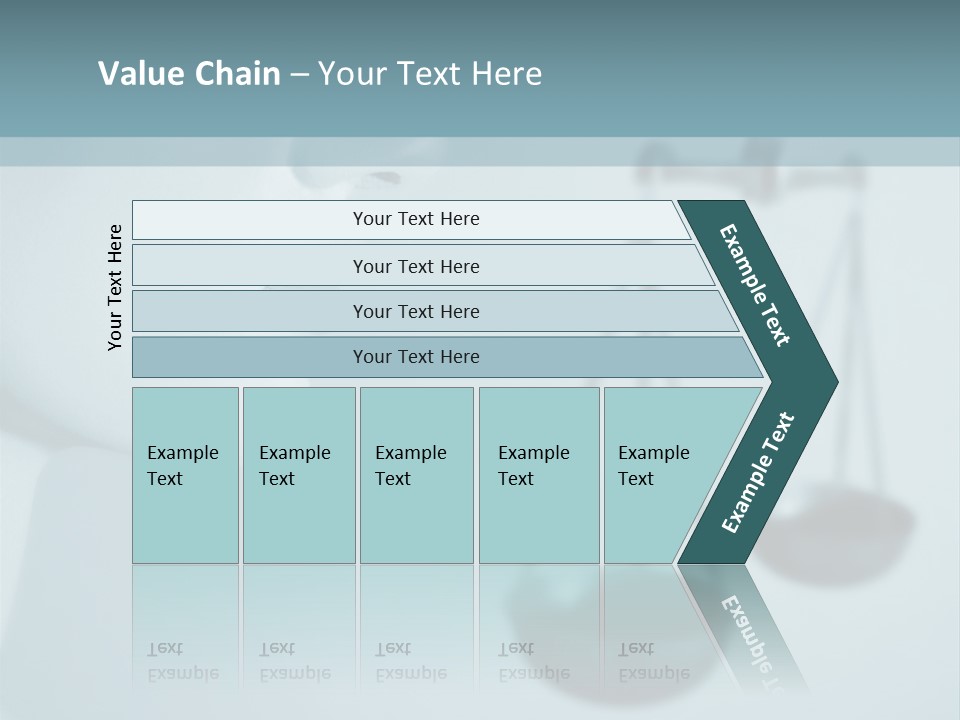 A Lady Holding A Scale With A Blind On Her Head PowerPoint Template
