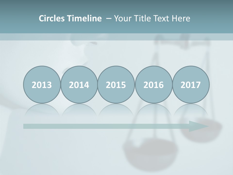 A Lady Holding A Scale With A Blind On Her Head PowerPoint Template