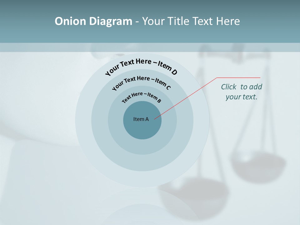 A Lady Holding A Scale With A Blind On Her Head PowerPoint Template