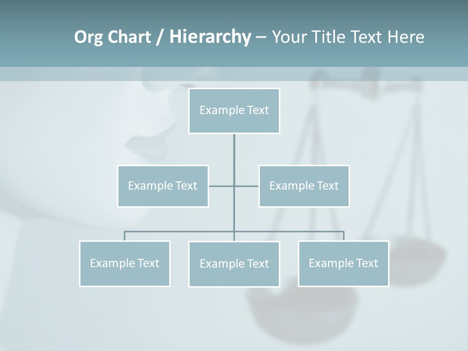 A Lady Holding A Scale With A Blind On Her Head PowerPoint Template